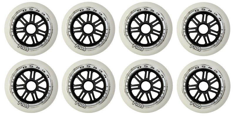 FILA Verso Wheels 4er, 6er oder 8er Set Rollen - 110mm / 84 A white