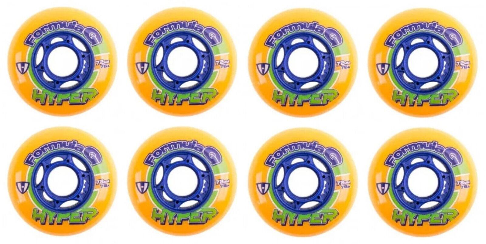Hyper Inline Wheels Formula G Era Hockey Indoor 4er oder 8er Set Rollen - 72mm / 76 A orange