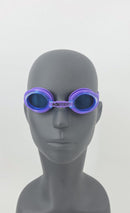 V3TEC Froggy Schwimmbrille Violett mit blauen Gläsern One size Antifog UV-Schutz Klare