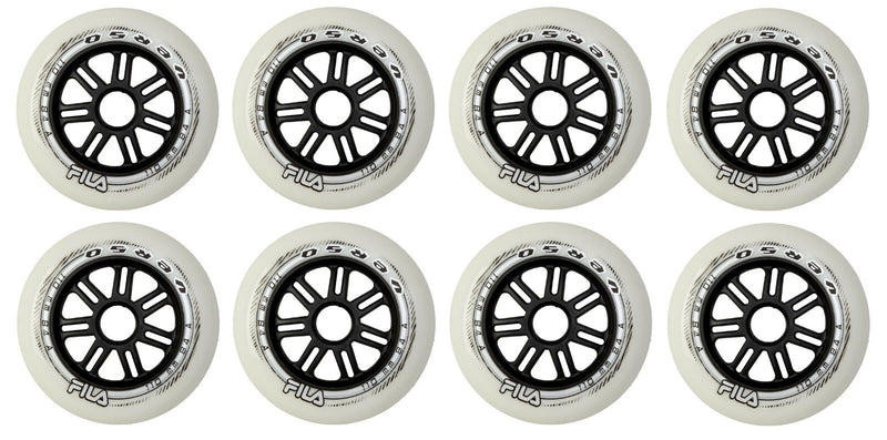 FILA Verso Wheels Inline Räder Skates 4er, 6er oder 8er Set Rollen - 110mm / 84 A white j24