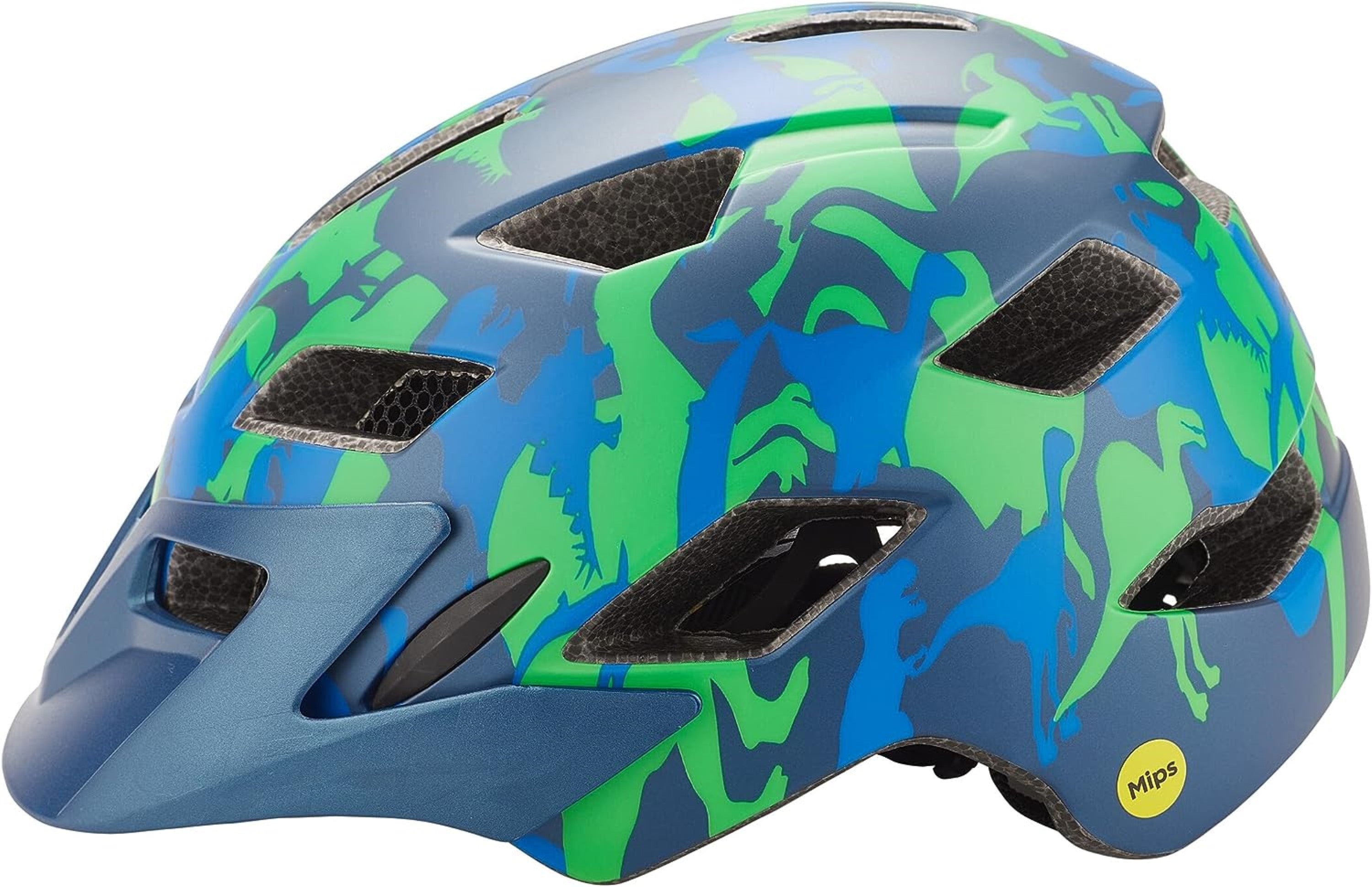 Bell Sidetrack Youth Mips Fahrradhelm Radhelm Bikehelm Schutzhelm Fahrrad Bike Helm Youth matte blue camosaurus Gr. Universal Child (50-57 cm) j23