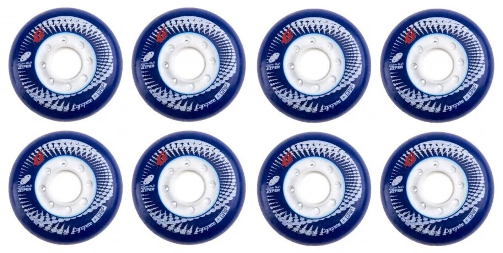 Hyper Wheels Concrete +Grip Performance Outdoor 4er oder 8er Set Rollen - 76mm / 84 A dark blue