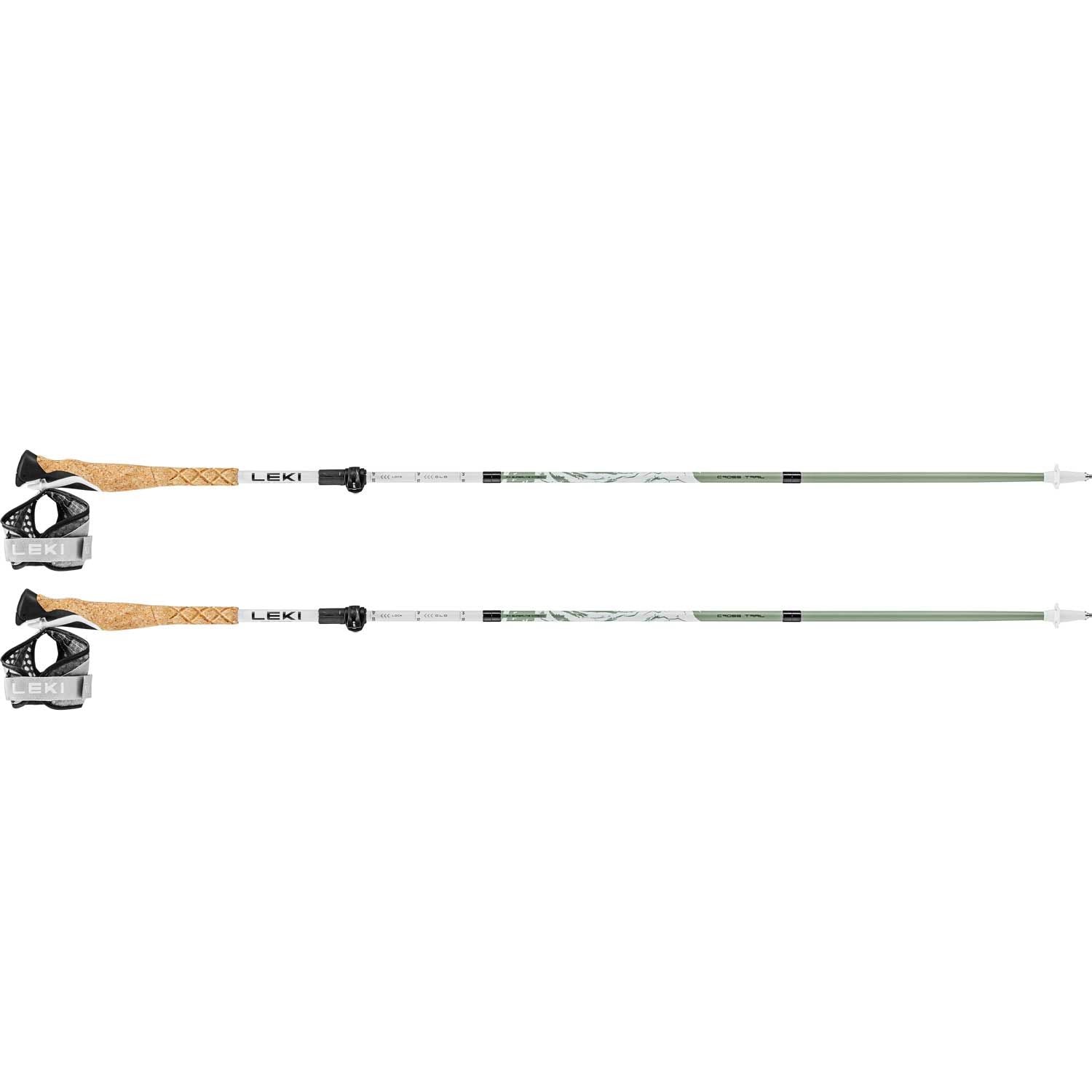Leki Faltstock Cross Traill FX SuperLite white-green - 110-13cm M