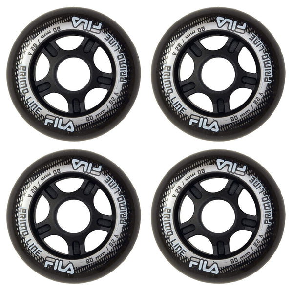 FILA Primo Line Wheels Inline Skates 4er oder 8er Set Rollen - 80mm / 82 A black
