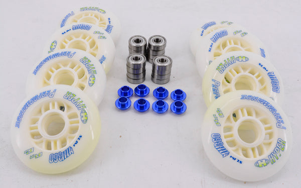 Hyper NX360 Rollenset 84mm/82A ABEC9 + 8mm Spacer