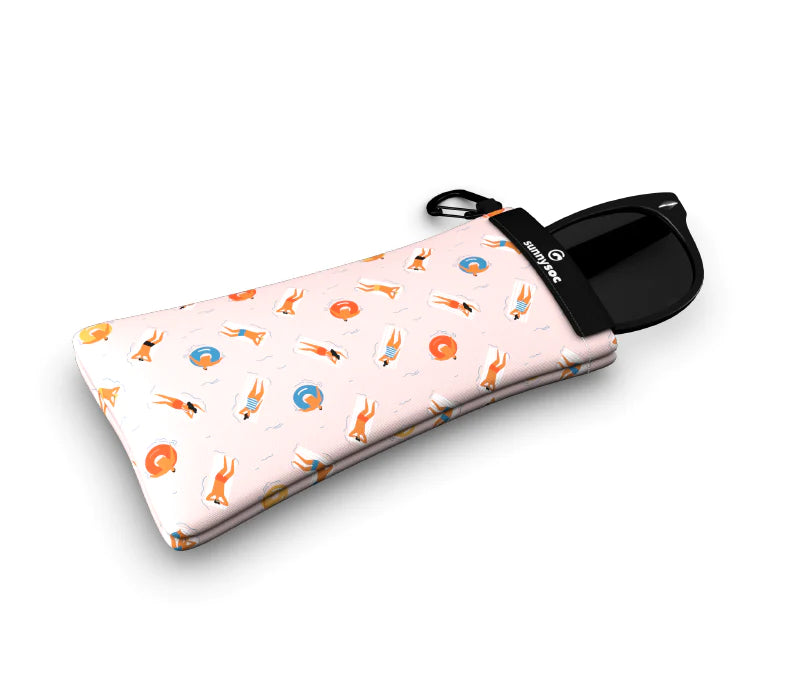 Sunnysoc Beach Goers Schutzhülle für Brillen, Handys, Smartphones Tasche Beute Case Handybeutel mit Karabinerhaken Brillenetui Schnappverschluss j23