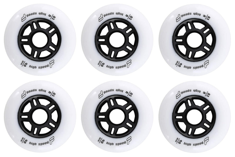 FILA High Speed Fitness Wheels 4er, 6er oder 8er Set Rollen - 90mm / 83 A white