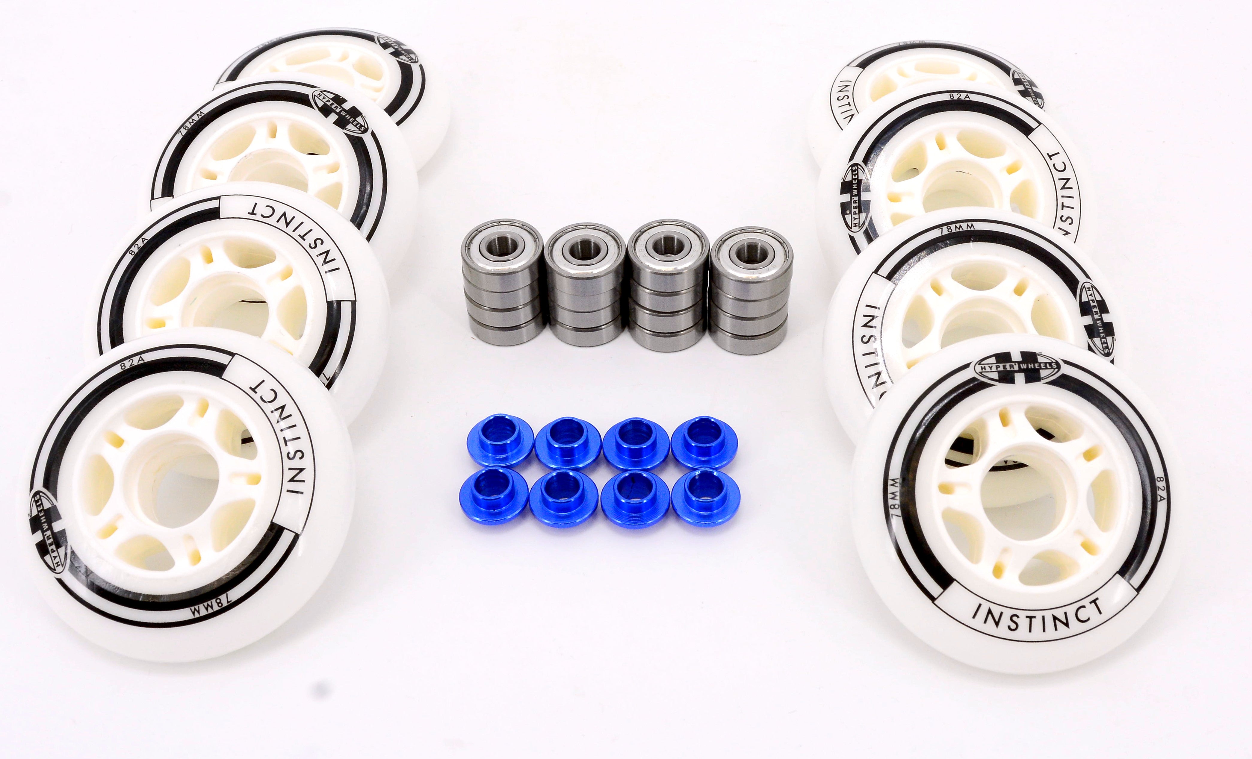 Hyper INSTINCT Rollenset 78mm/82A - ABEC7 + 8mm Spacer