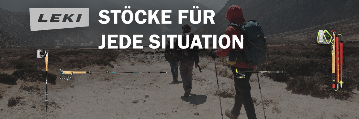 LEKI Stöcke für jede Situation. Großes Sortiment an Stöcken sowie Zubehör für jede Sportart