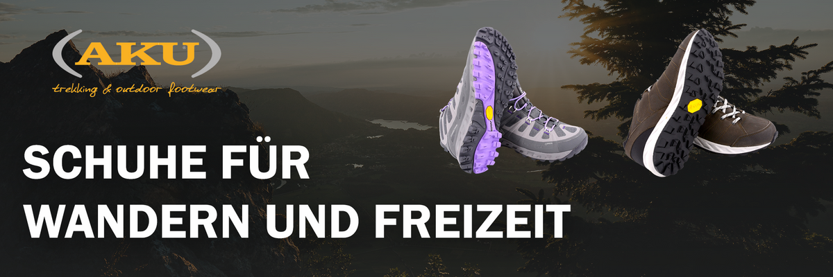 Schuhe für Wandern und Freizeit. Mit AKU finden sie immer den passenden Schuh