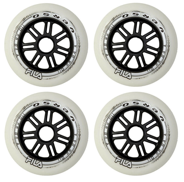 FILA Verso Wheels 4er, 6er oder 8er Set Rollen - 110mm / 84 A white