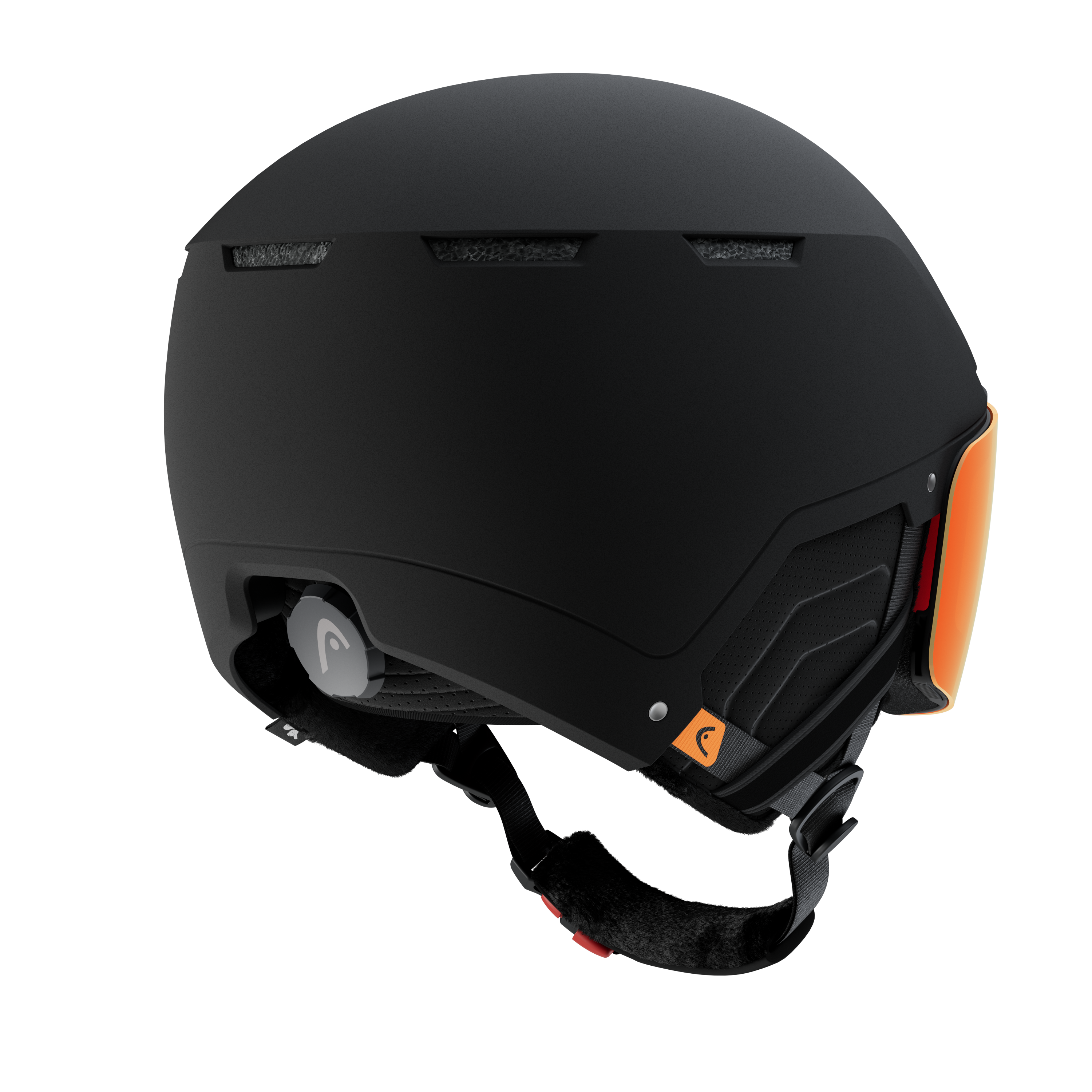 Skihelm Head Cinema black mat mit 5K red Visier Ski Helm Visierhelm Damen Herren