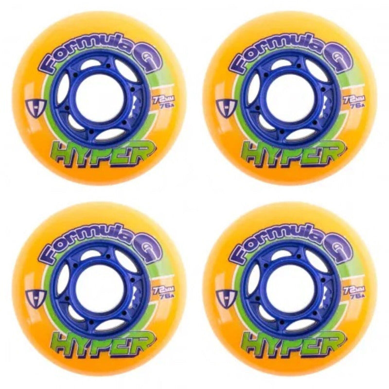Hyper Inline Wheels Formula G Era Hockey Indoor 4er oder 8er Set Rollen - 72mm / 76 A orange
