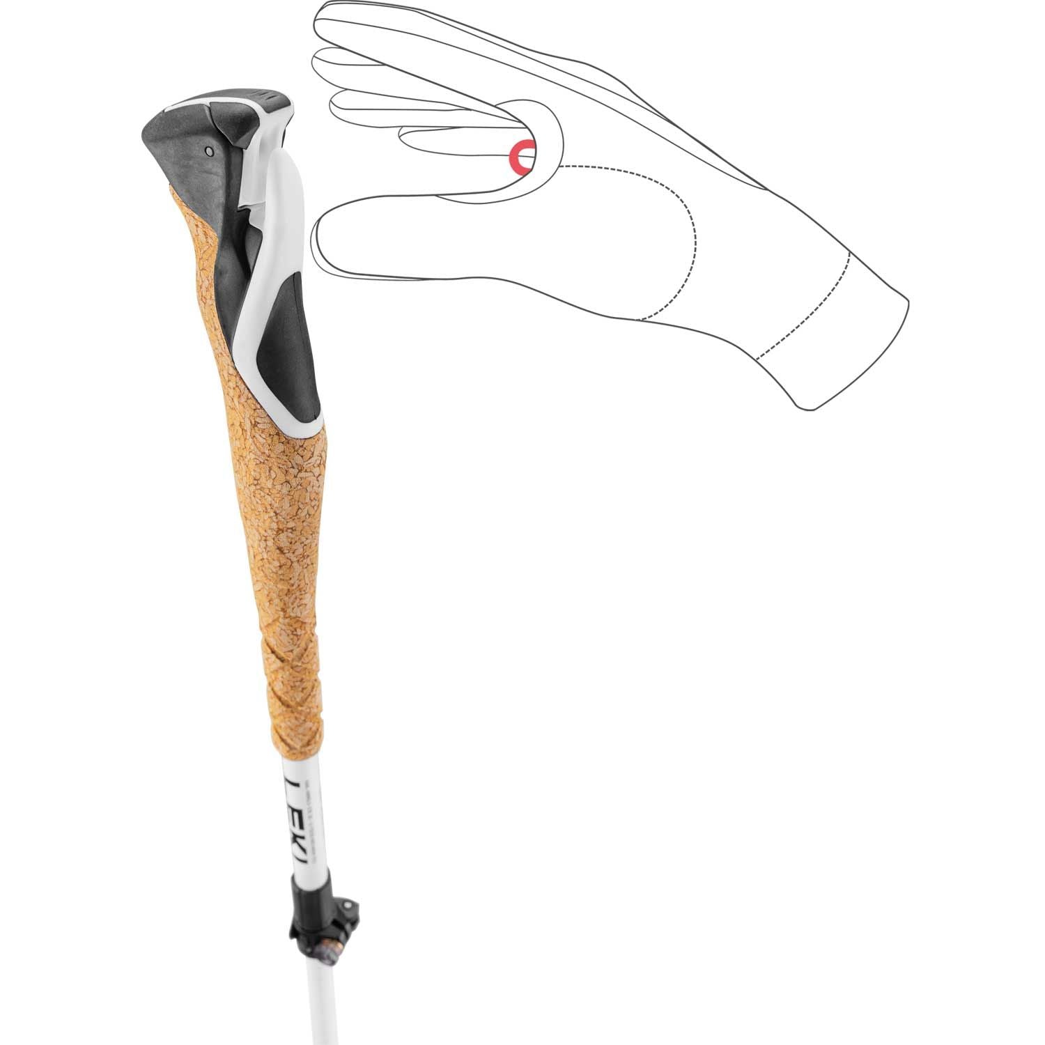 Leki Faltstock Cross Traill FX SuperLite white-green - 110-13cm M