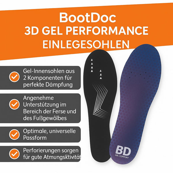 Bootdoc GEL Comfort Insole BD Fussbett Alltagssohle gegen Müde Füße