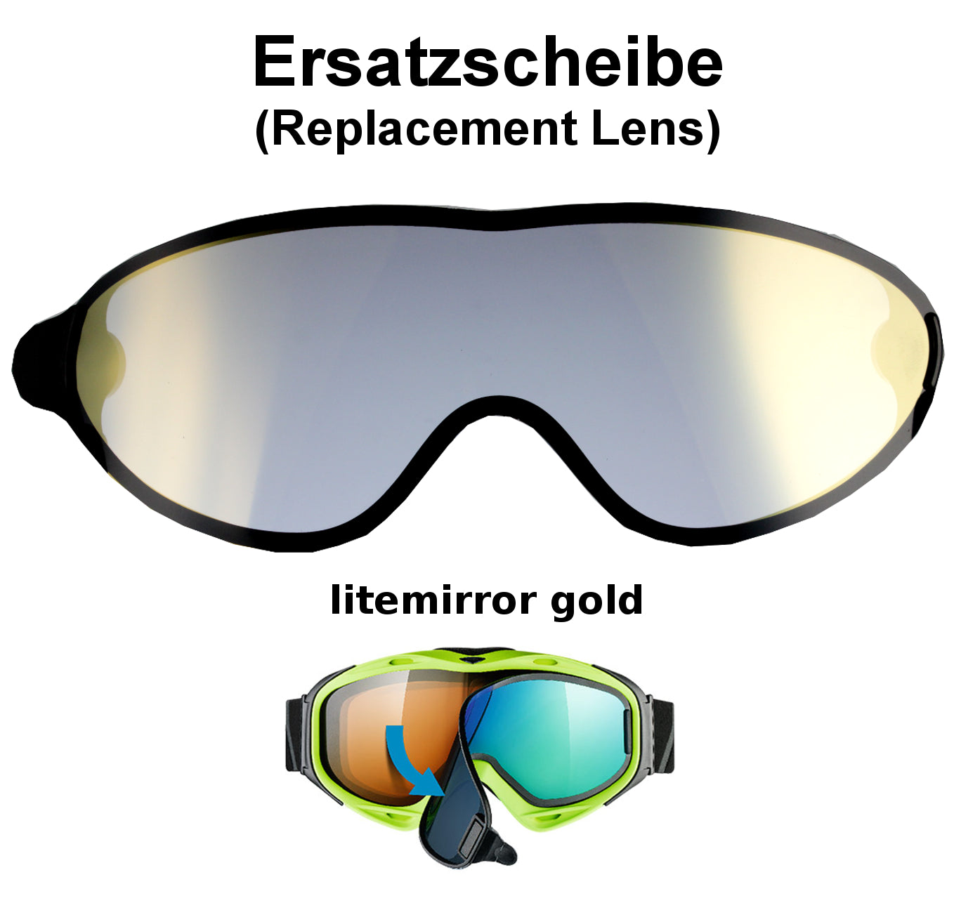 uvex COMANCHE TO/TOP Ersatzscheibe Gold