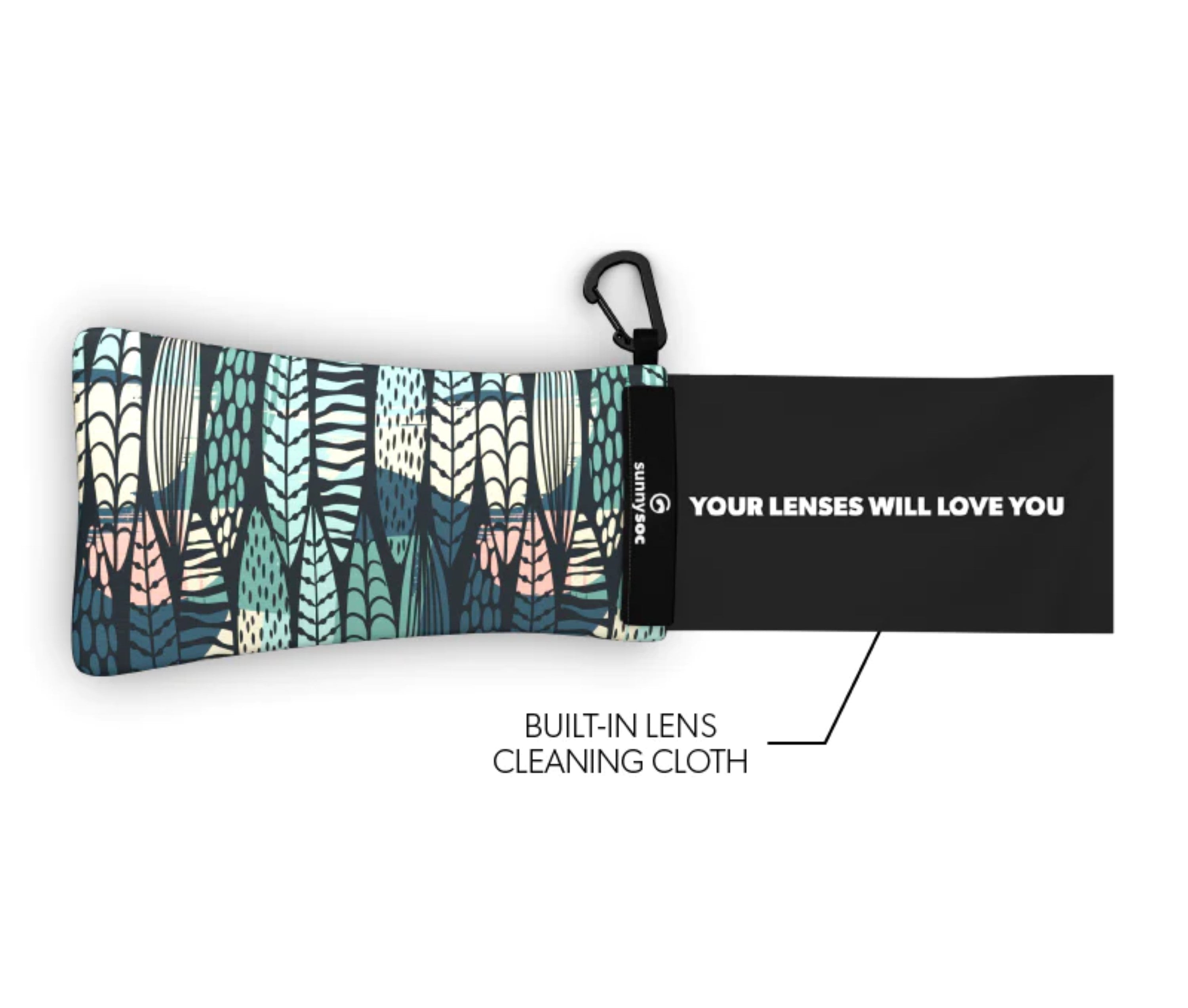 Sunnysoc Tribal Schutzhülle für Brillen, Handys, Smartphones Tasche Beute Case Handybeutel mit Karabinerhaken Brillenetui Schnappverschluss j23