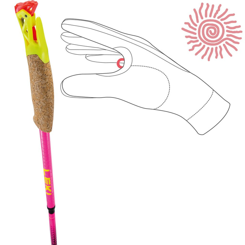 Leki Faltstock Ultratrail FX One Superlite pink-gelb 120cm