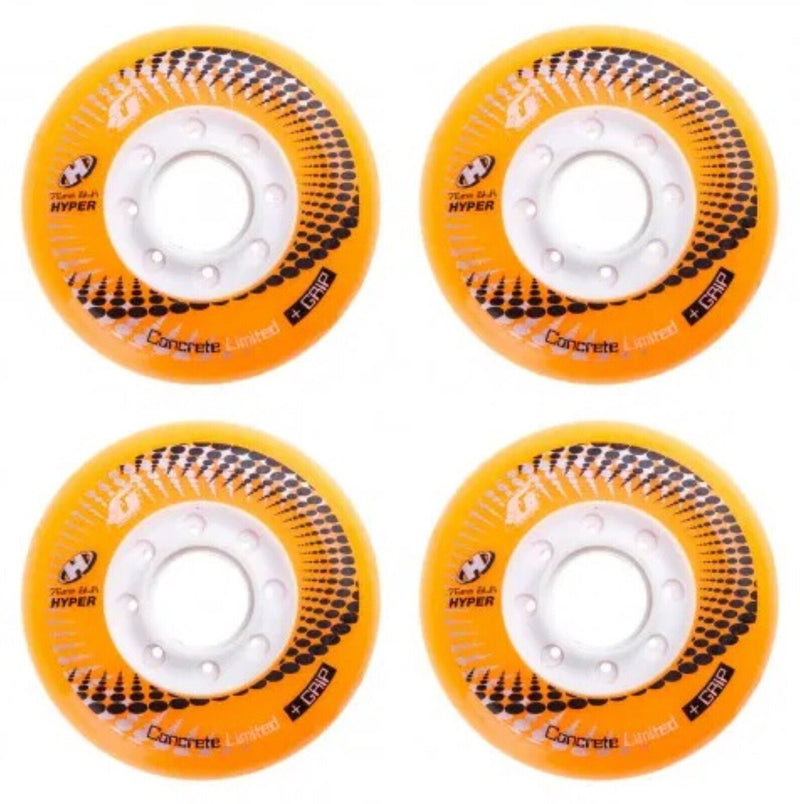 Hyper Wheels Concrete +Grip Limited Performance Outdoor 4er oder 8er Set Rollen - 76mm / 84 A neon orange