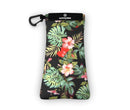 Sunnysoc Hawaiian Etui Brille Sonnenbrille Handy Tasche Schutzhülle Beutel Sack mit Karabinerhaken Brillenetui Schnappverschluss j23
