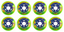 Hyper Inline Wheels Formula G Hockey Indoor 4er oder 8er Set Rollen - 72mm / 74 A lime green blue