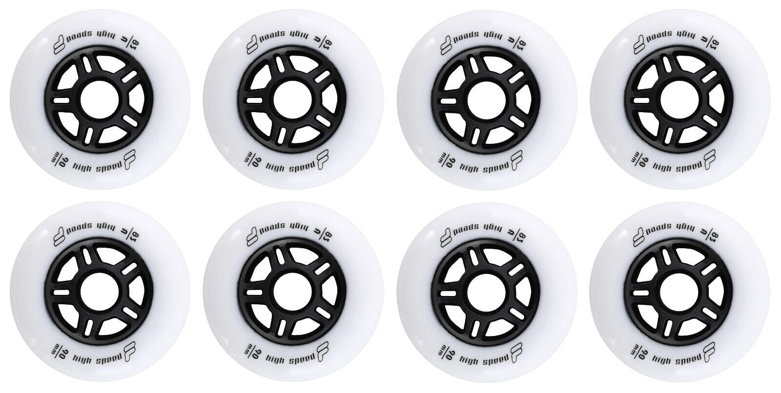 FILA High Speed Fitness Wheels 4er, 6er oder 8er Set Rollen - 90mm / 83 A white