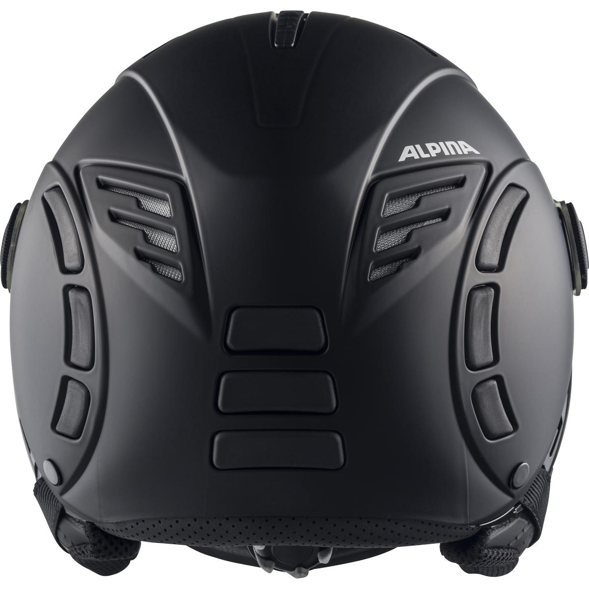 Alpina Jump 2.0 V Skihelm Helm Ski Helmet Snowboardhelm Schutzhelm Wintersport black matt - blaue Scheibe - Unisex