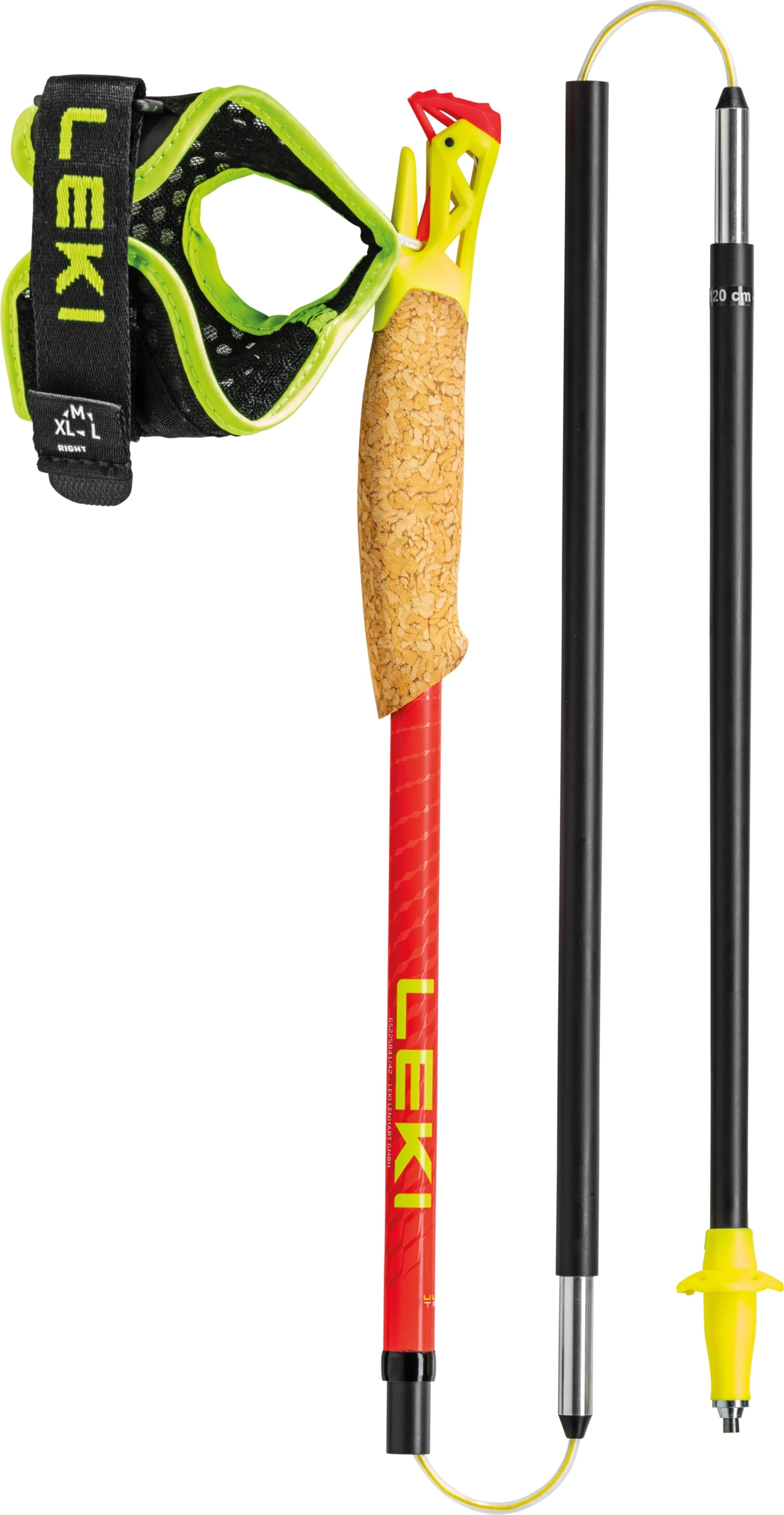 Leki ULTRATRAIL FX. ONE Trailrunningstöcke bright red-neonyellow-natural carbon Unisex