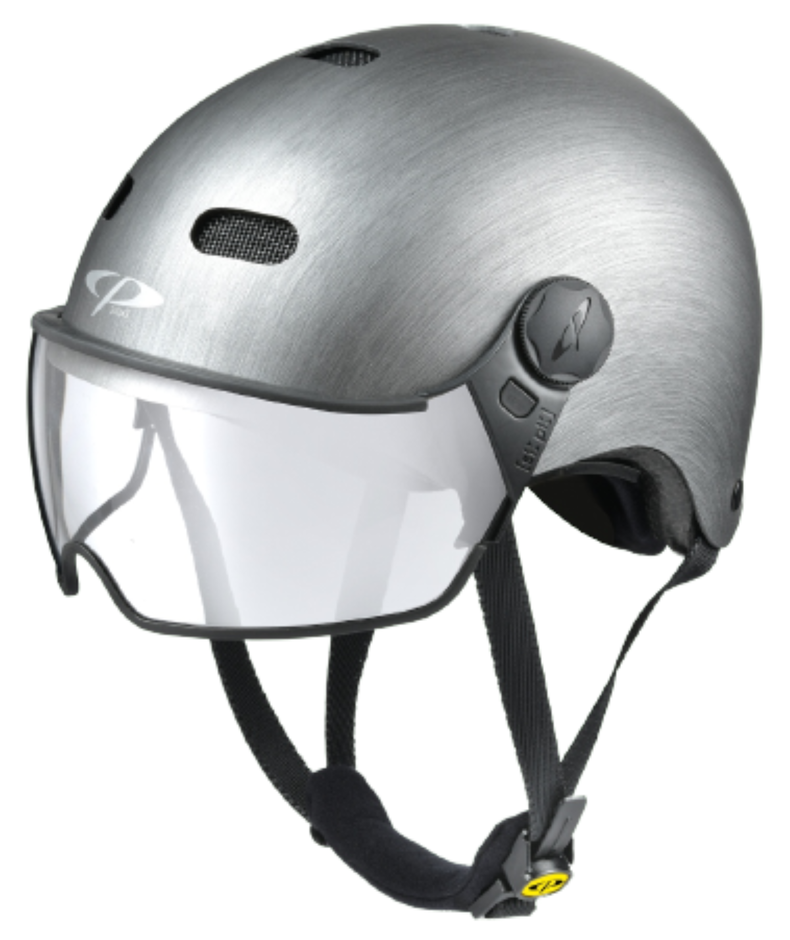CP Carachillo Urban Fahrradhelm mit Visier (clear) - Radhelm Bikehelm Schutzhelm Fahrrad Bike Helm Unisex cubic metal j23