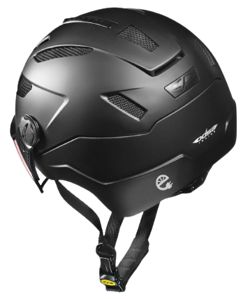 CP Chimayo + Urban Fahrradhelm mit Visier (clear) - Radhelm Bikehelm Schutzhelm Fahrrad Bike Helm Unisex black soft touch j23