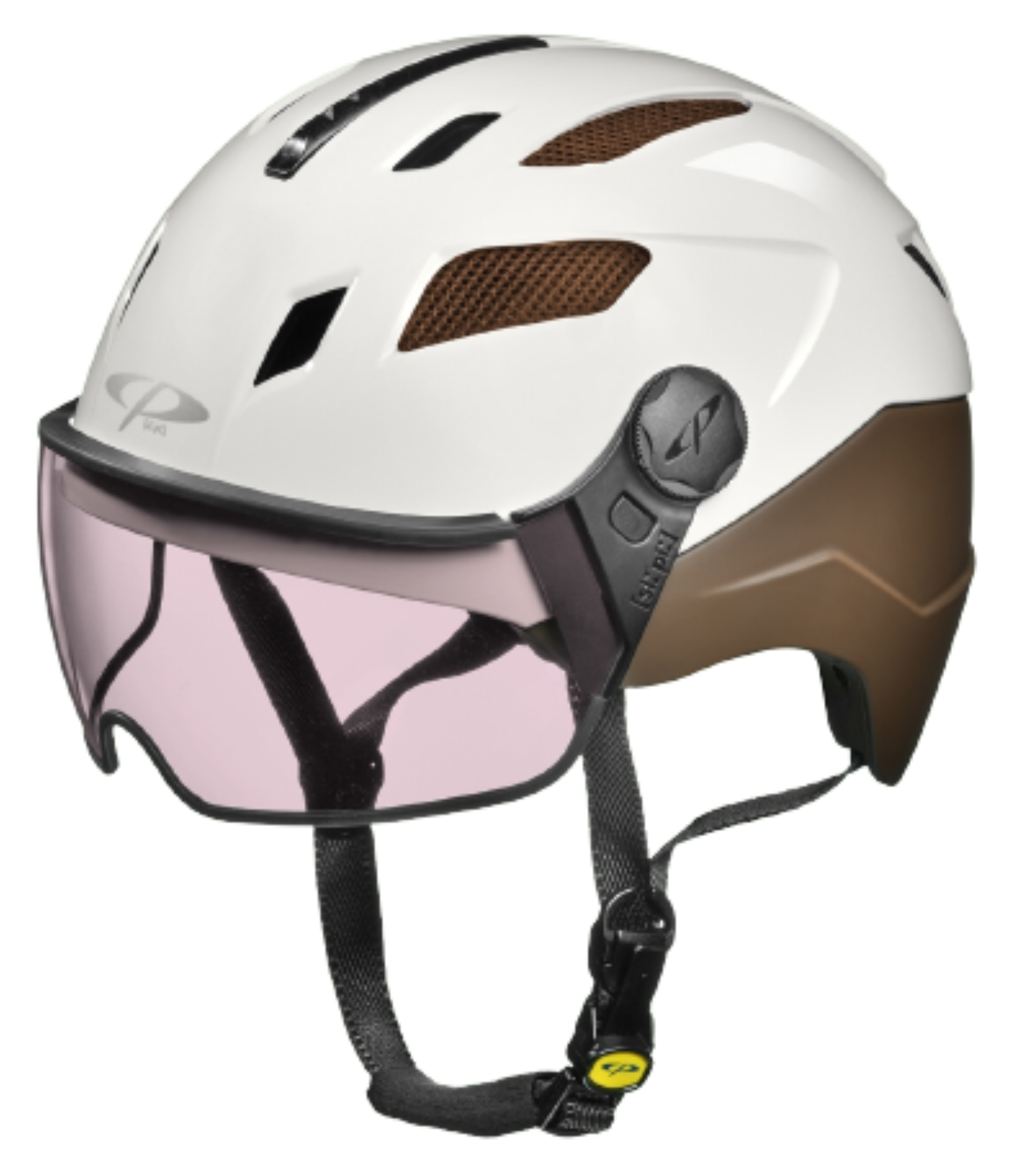CP Chimayo + Urban Fahrradhelm mit VARIO Visier (photochromatic) - Radhelm Bikehelm Schutzhelm Fahrrad Bike Helm Unisex magic brown soft touch j23