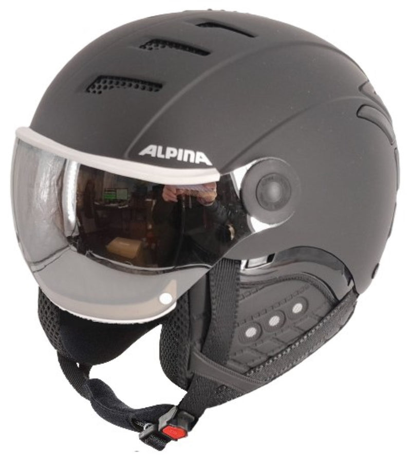 Alpina JUMP 2.0 Ski-und Snowboardhelm mit Visier white HM grey silver Unisex