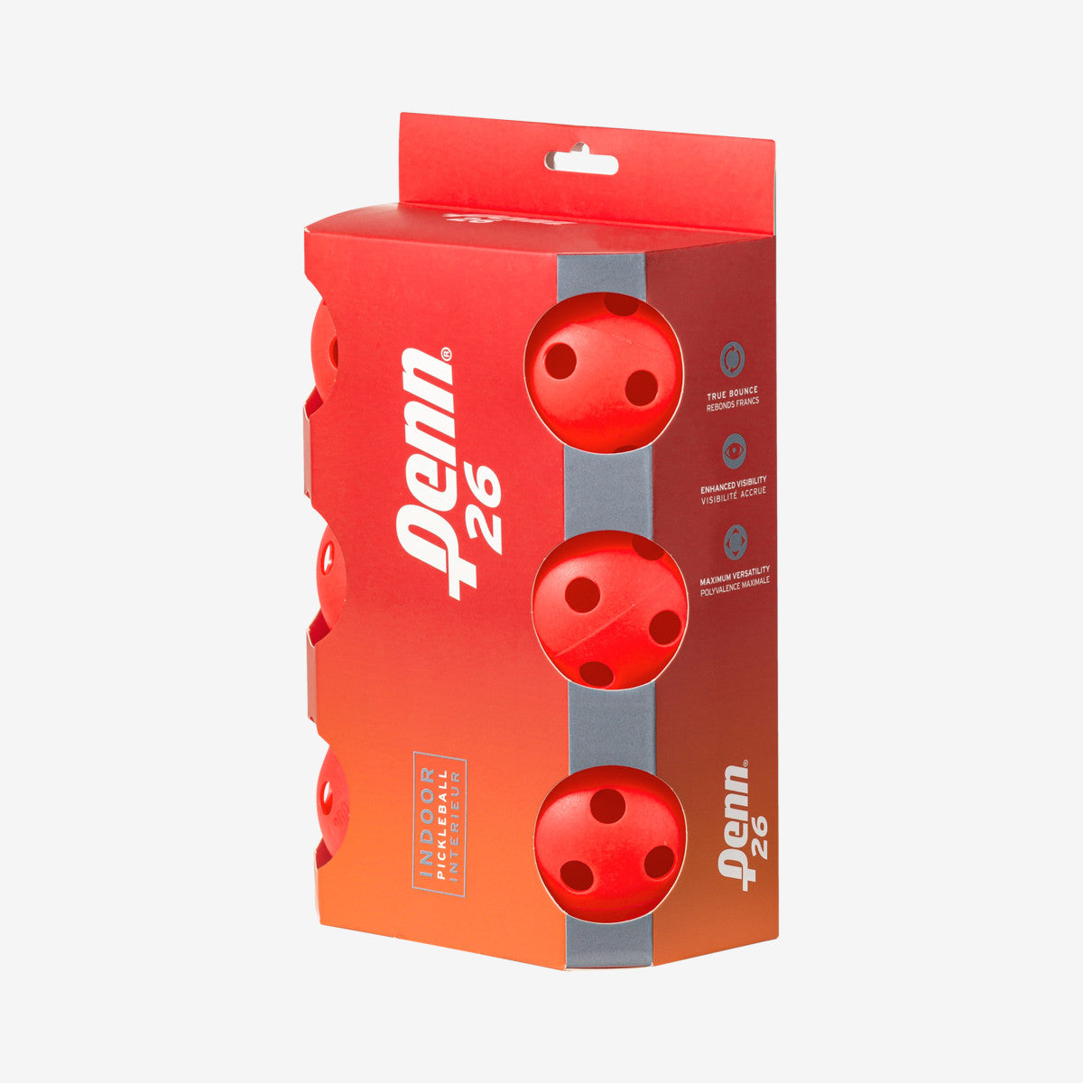 Head Penn 26 Outdoor 3 und 6pcs Pickleball Bälle neon red Outdoor-Ball Racketsport j23