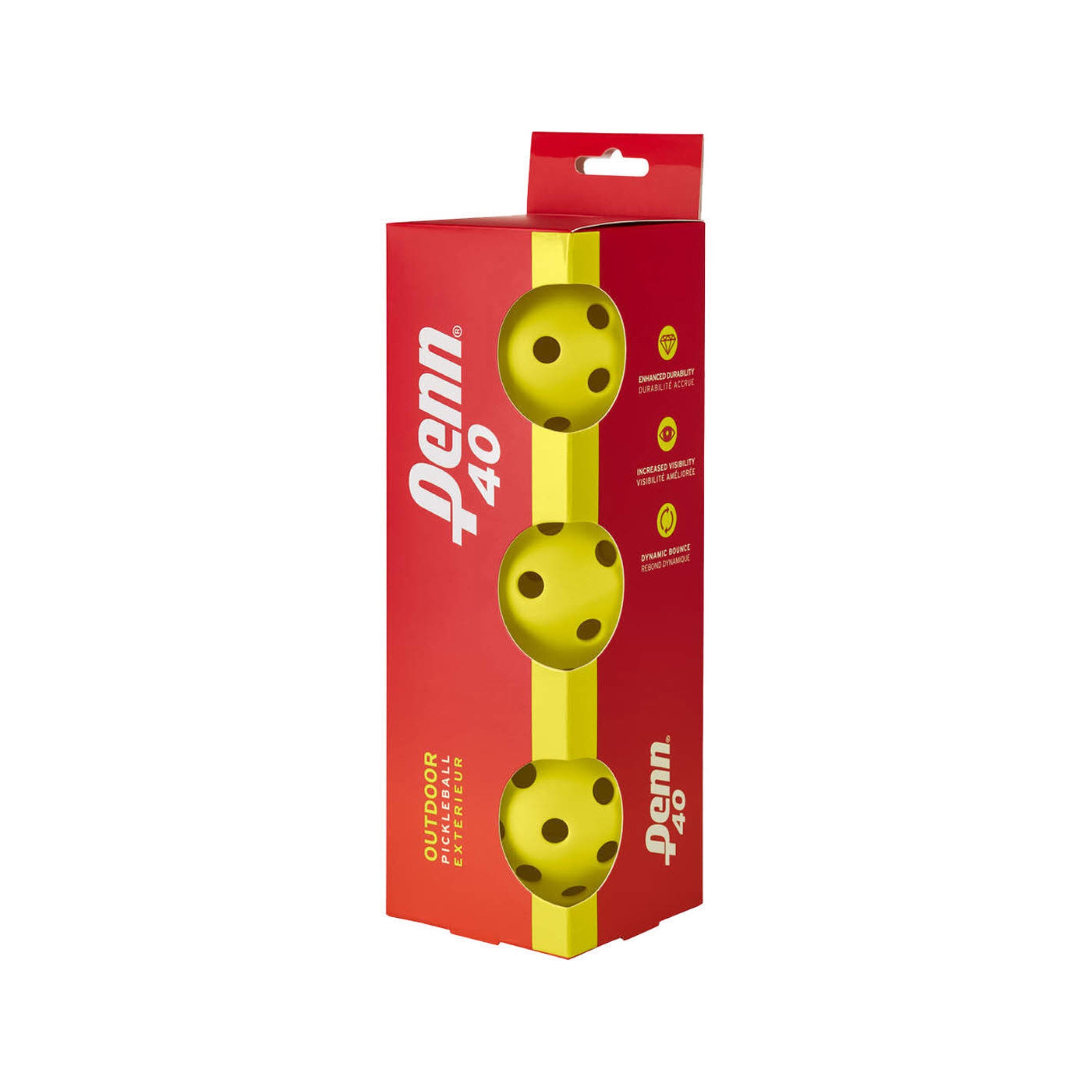 Head Penn 40 Outdoor 3 und 6pcs Pickleball Bälle yellow Outdoor-Ball Racketsport j23