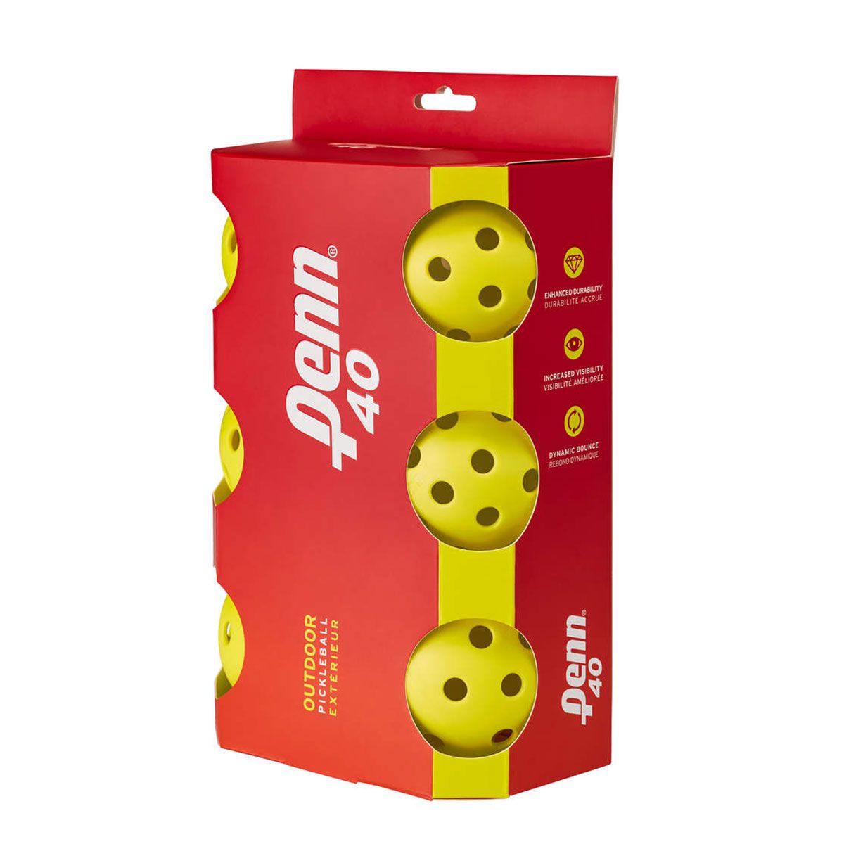 Head Penn 40 Outdoor 3 und 6pcs Pickleball Bälle yellow Outdoor-Ball Racketsport j23