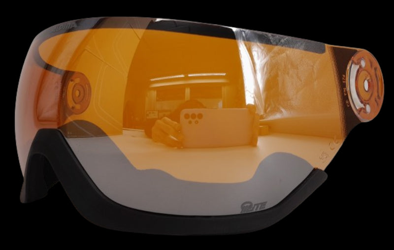 Alpina Alto Visor Q-Lite (Quattroflex Lite) Visier für Alto Ski- oder Snowboarvisierhelm Visierhelm Ski Snowboard Wintersport blue j24