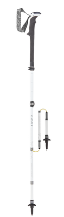 Leki MIC VARIO CARBON LADY ANTISHOCK Wanderstöcke weiß-anthrazit-silber