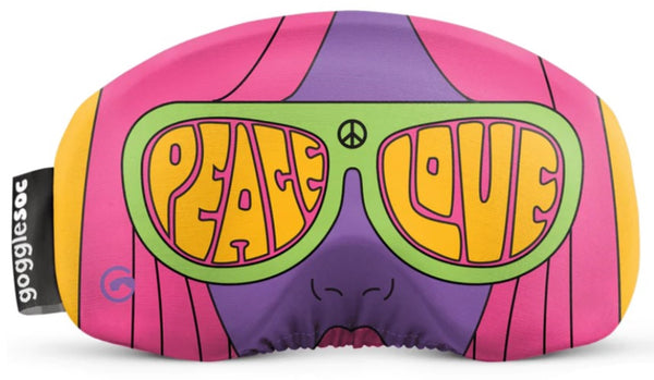 Gogglesoc PEACE & LOVE Soc Schutzhülle für Ski-,Snowboard oder Fahrradbrille