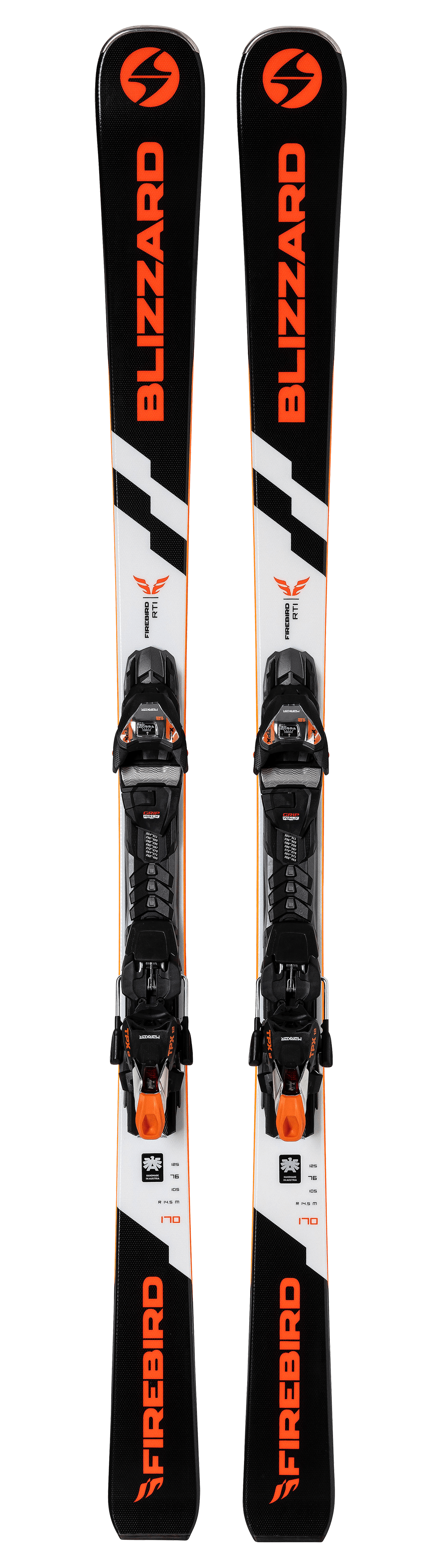 Blizzard FIREBIRD R TI 170cm + Marker XCELL 12 - Herren Rennski Weiß Schwarz