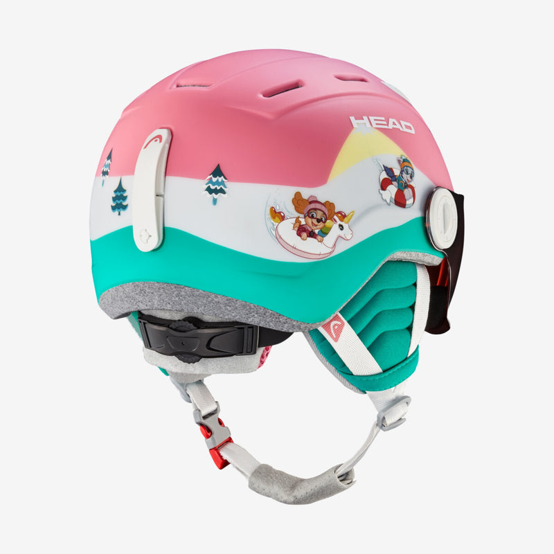 Head Kinder Skihelm MAJA VISOR PAW PATROL Ski-Snowboardhelm mit Visier pink Mädchen