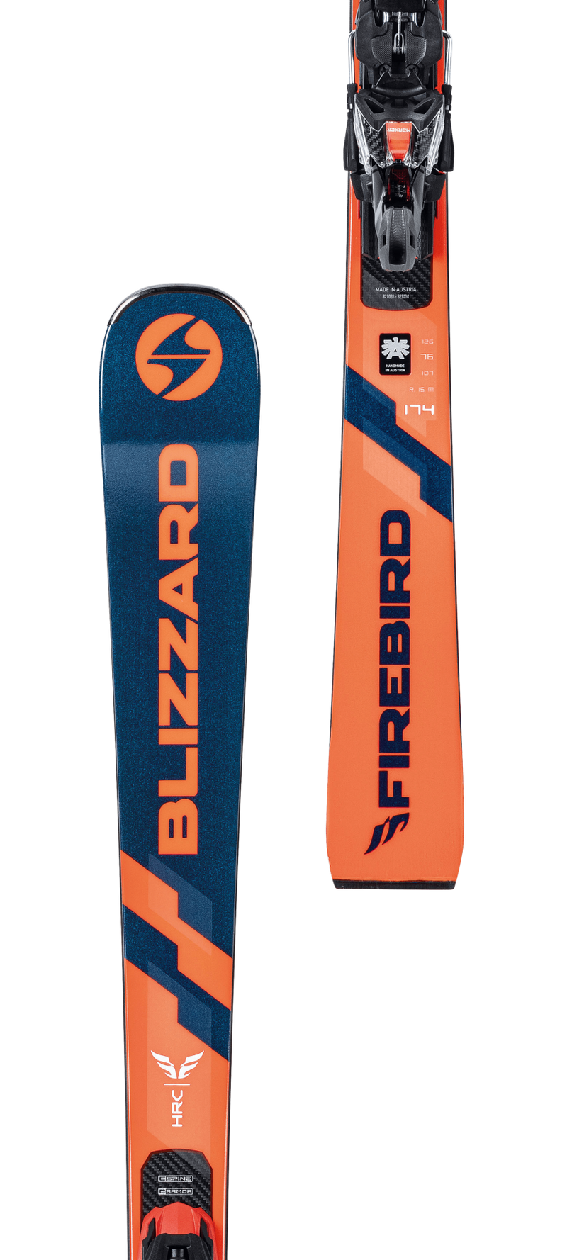 Blizzard FIREBIRD HRC 174cm Marker XCELL 14 Herren Rennski Blau Orange