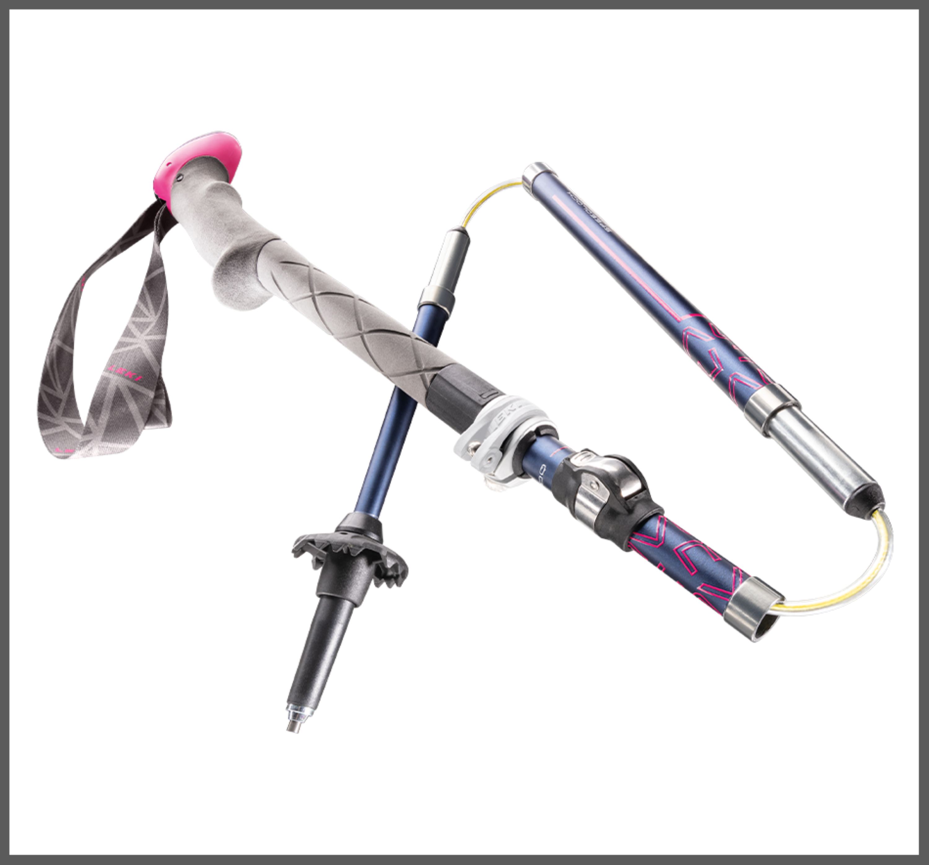 Leki MIC VARIO CARBON LADY Wanderstöcke blue-weiß-berry