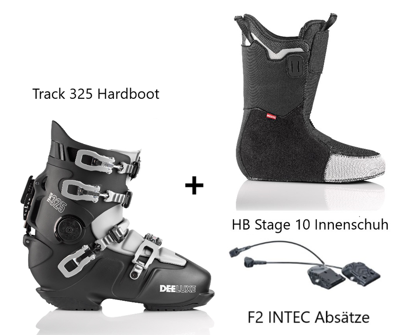 Deeluxe TRACK 325 Hartboots - Optional: HB Stage 10 Innenschuhe / F2 Absätze black grey Unisex