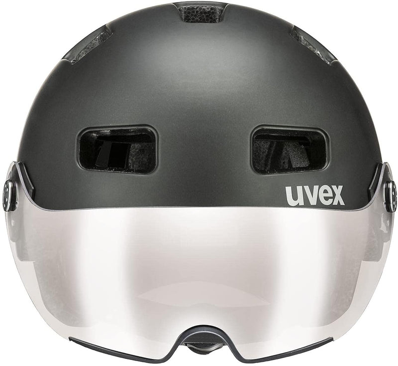 uvex RUSH VISOR Fahrradhelm black silver mat Unisex