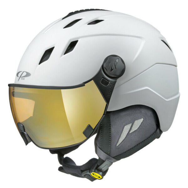 CP Corao + Visierhelm white gold mirror Skihelm Snowboardhelm