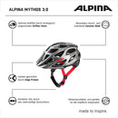 Alpina MYTHOS 3.0 Fahrradhelm dark silver black red gloss Unisex