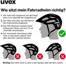 Uvex I-VO CC mit LED Licht Fahrradhelm carbon look black mat mit Rücklicht Unisex Erwachsene