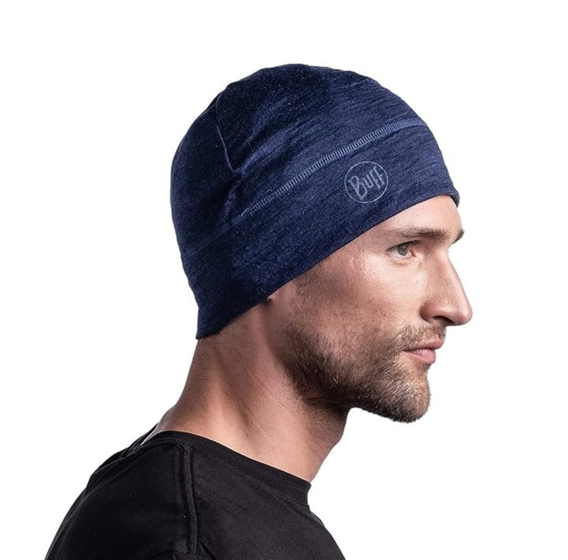 Buff MERINO LIGHTWEIGHT BEANIE für Erwachsene solid denim Gr. One Size