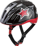 Alpina XIMO FLASH Fahrradhelm black white red star Kinder