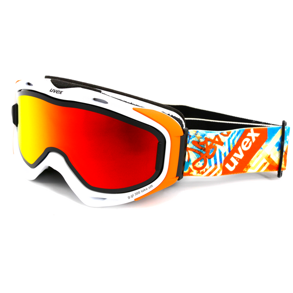 uvex G.GL 300 TO Skibrille Weiß/Orange Unisex + Wechselscheibe Rot